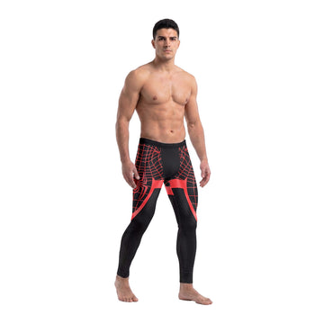Spider Man Miles Morales Cosplay Men's Compression Leggings