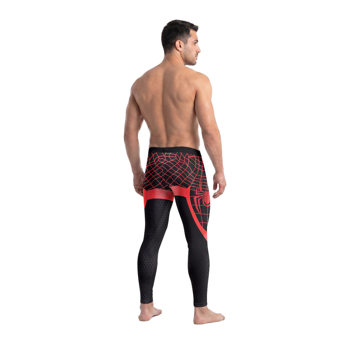 Spider Man Miles Morales Cosplay Men's Compression Leggings