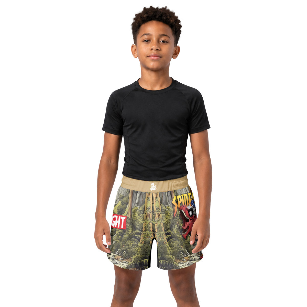Spider Rex Ancient Time Kids Grappling Shorts