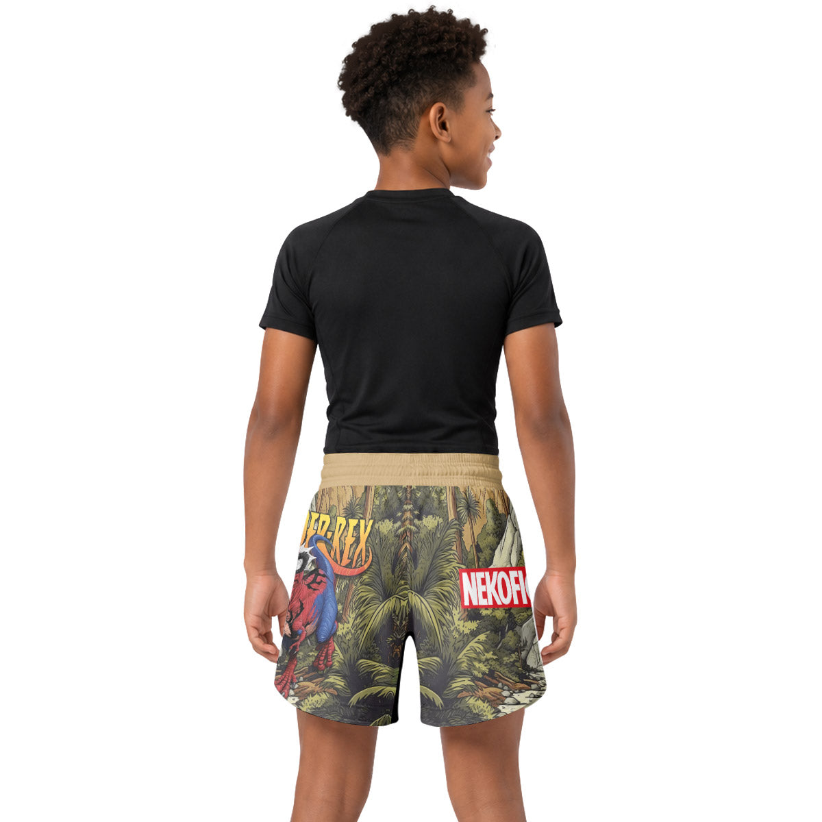 Spider Rex Ancient Time Kids Grappling Shorts