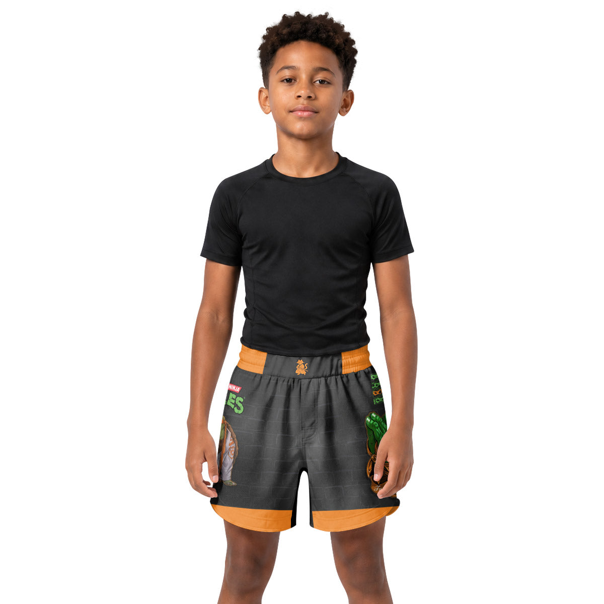 Teen Mutant Ninja Turtle Michelangelo Kids Grappling Shorts