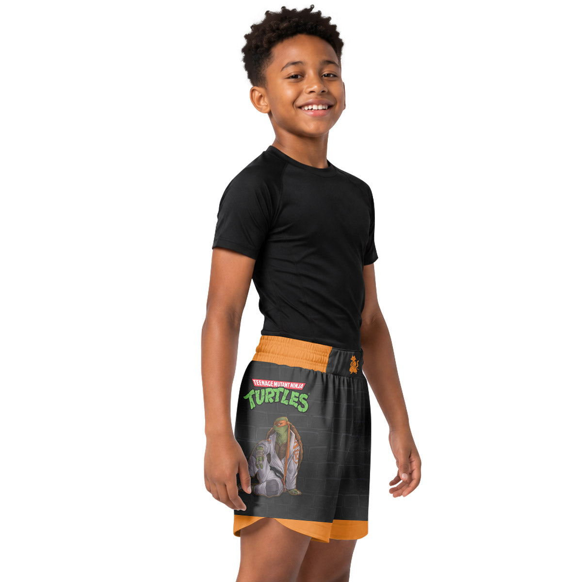 Teen Mutant Ninja Turtle Michelangelo Kids Grappling Shorts